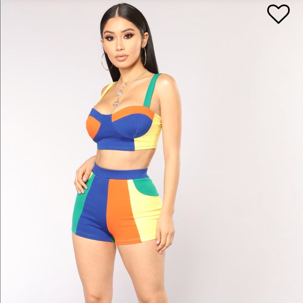 2 piece colorblock set
